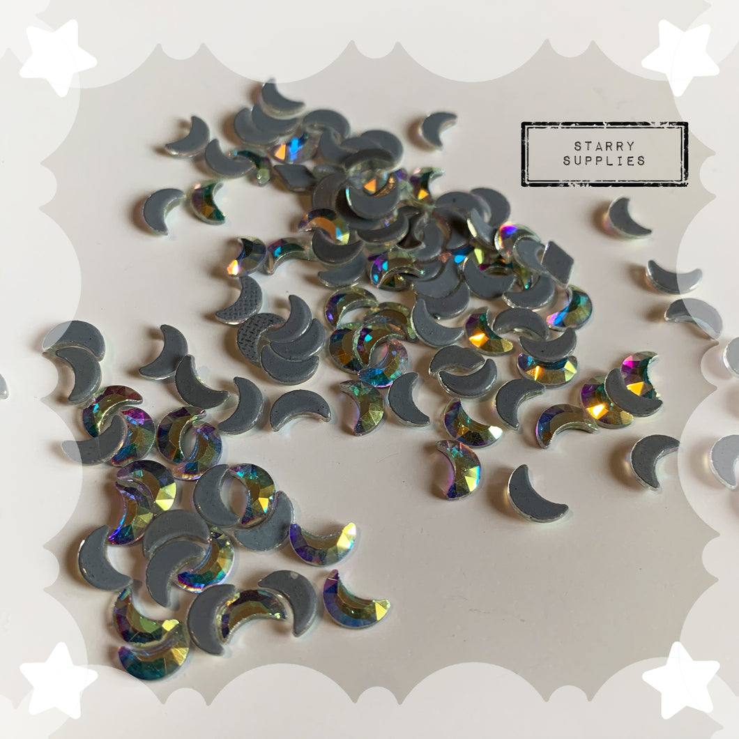 Moon Shaped Hot Fix Rhinestones (20/bag)