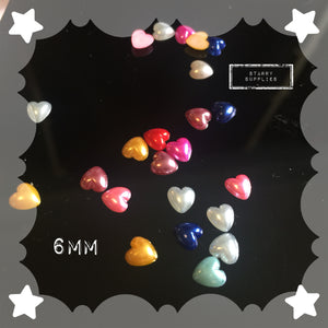 6 MM Flatback Hearts