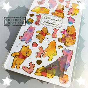 Watercolour Winnie The Pooh Sticker Sheet
