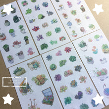 Load image into Gallery viewer, Watercolour Cactus Sticker Pack - 6 Sheets/pack