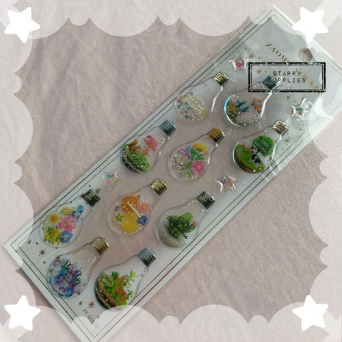 Clear Hard Stickers - Lightbulb