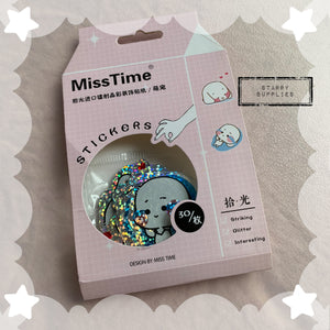 Miss Time Bunny Holo Stickers