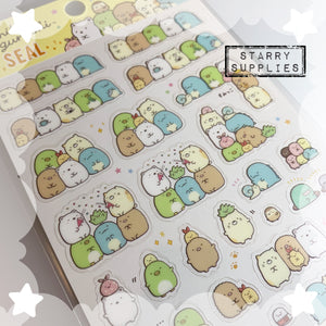 [SE3910] Sumikko Gurashi Lined Up Sticker Sheet