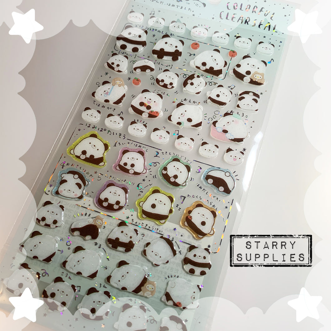 [SE3901] Colourful Clear Seal Hamipa Domed Sticker Sheet