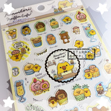 Load image into Gallery viewer, [SE3850] Kiiroitori Muffin Cafe Sticker Sheet (Yellow)