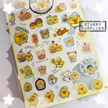 Load image into Gallery viewer, [SE3850] Kiiroitori Muffin Cafe Sticker Sheet (Yellow)