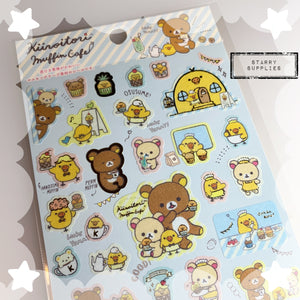 [SE3850] Kiiroitori Muffin Cafe Sticker Sheet (Blue)