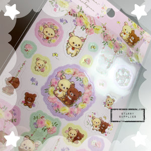 [SE3930] Glitter Korilakkuma/ Chairoikoguma Swing Sticker Sheet