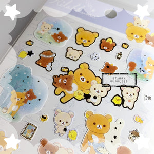 [SE3870] Chairoikoguma Starry Forest Sticker Sheet