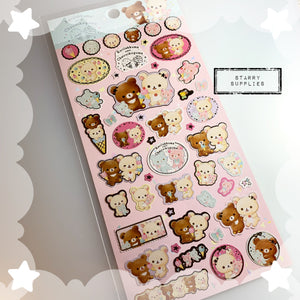 [SE3820] Korilakkuma/ Chairoikoguma Pearl Ice Cream Sticker Sheets (Pink)