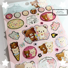Load image into Gallery viewer, [SE3820] Korilakkuma/ Chairoikoguma Pearl Ice Cream Sticker Sheets (Pink)