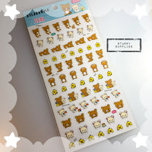 Load image into Gallery viewer, [SE3910] Rilakkuma Seal &quot;Staring Contest&quot; Sticker Sheet