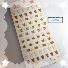 Load image into Gallery viewer, [SE3910] Korilakkuma with Chairoikoguma Seal Sticker Sheet