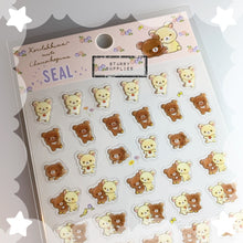 Load image into Gallery viewer, [SE3910] Korilakkuma with Chairoikoguma Seal Sticker Sheet