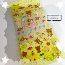 Load image into Gallery viewer, [SE3900] Colorful Clear Seal Rilakkuma/ Korilakkuma Domed Sticker Sheet