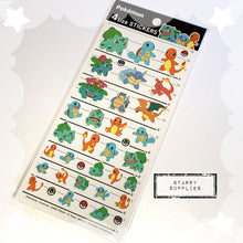 Load image into Gallery viewer, Pokemon 4 Size Starter Sticker Sheet