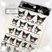 Load image into Gallery viewer, Kuromi 4 Size Sticker Sheet