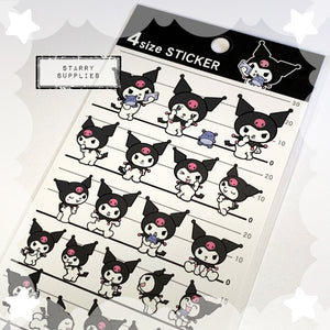 Kuromi 4 Size Sticker Sheet