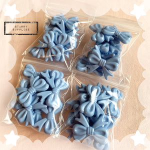 Bow Beads - Blue *30x23mm*