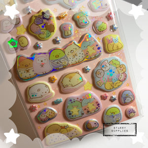 [SE4300] Sumikko Gurashi Sleepover Puffy Sticker Sheet