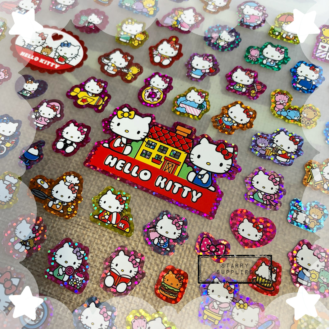 Metallic Hello Kitty Stickers (Big Sheet)