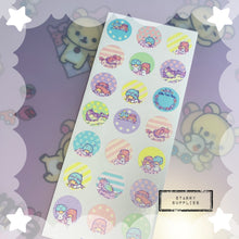 Load image into Gallery viewer, Little Twin Stars Round Stickers