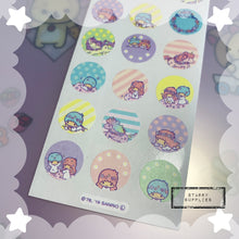 Load image into Gallery viewer, Little Twin Stars Round Stickers