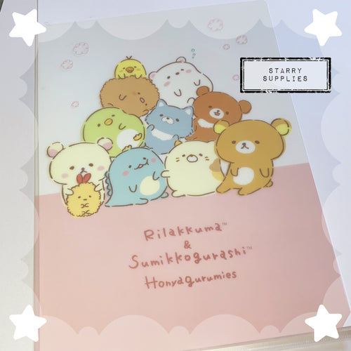 Rilakkuma & Sumikko Gurashi Honyagurumies File Folder